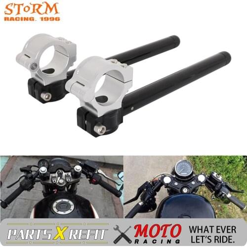 Universal Racing Adjustable CNC 33 35 37 41 50 MM Clip On Ons Fork Handlebars Handle Bar Cafe Racer Motorcycle