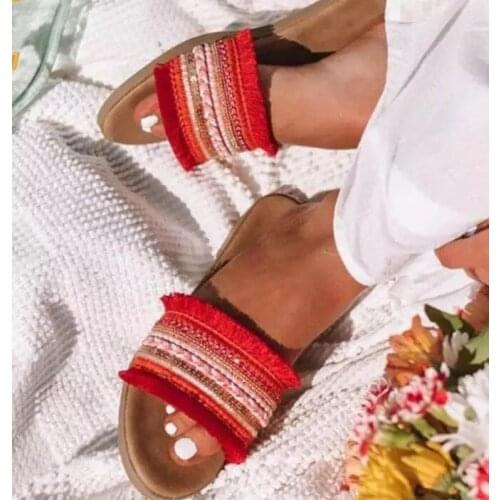 New Women Slippers Summer New Rome Retro Sandals Flat Casual Shoes Female Slip on Slides Woman Shoes Plus Size Sandalias Mujer