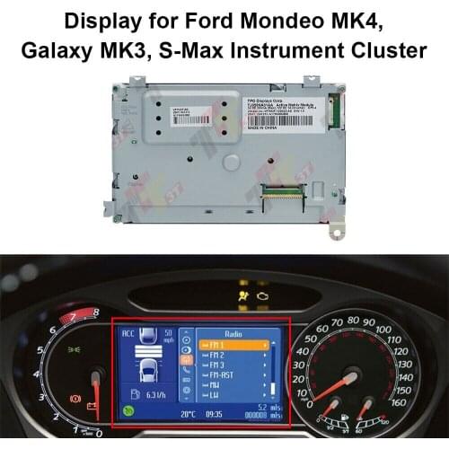 Dashboard LCD Display for Ford Mondeo MK4, Galaxy MK3, S-Max Instrument Cluster