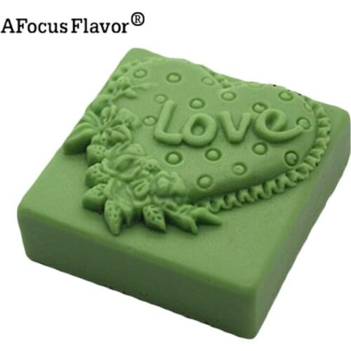 1 Pc DIY Silicone Model Cake Making Candles Handmade Soap Silicone Mold Soap Flower Heart-shaped Kitchen Stencil Accessories