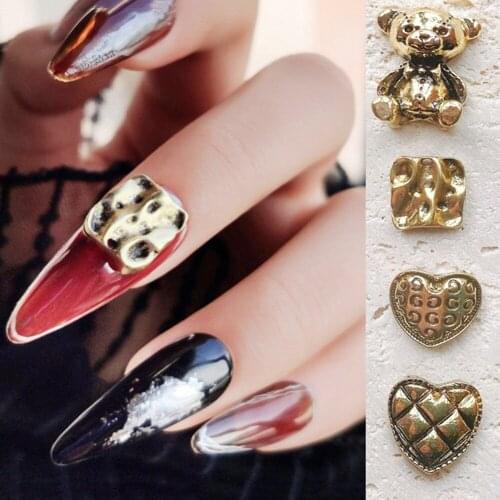 10PCS Kawaii Bear 3D Nail Art Decorations Rhinestone Charm Stone Metal Strass Jewelry Charm luxury Zircon Crystal Nail Glitter