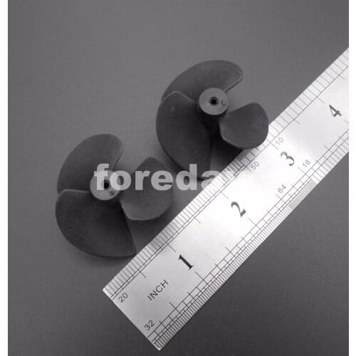 200PCS NEW HQ Nylon plastic Marine trilobites 3 leaf helix OARS propeller aperture=2mm D=40mm TH=18.5mm Black*FD032X200