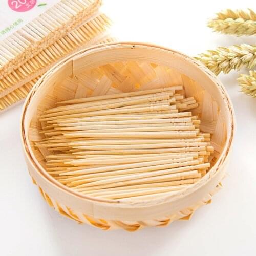 200PCs/ Bag Disposable Wood Tandenstokers Bamboo Toothpick For Home Restaurant Hotel