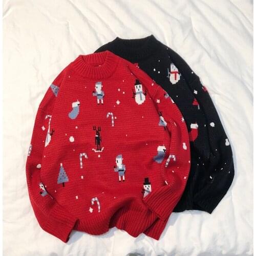 2021 fashion sweater autumn and winter sweater Pullover men o-neck animal printed youth trend long sleeve sweater men clothing