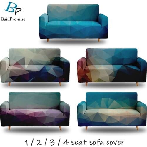 3D Prinit Gradient Diamond Pattern 1/2/3/4-seater Elastic Couch Sofa Cover Custom Decor Sofa Set Living Room Bedroom Apartment