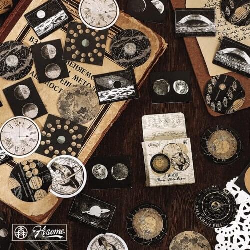 46Pcs Vintage Scrapbook Journal Stickers DIY Flowers Mushroom Butterfly Diary Decoration Material Kawaii School Sticker Supplies