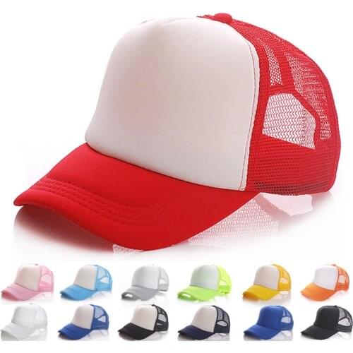 6pcs Mens Solid Color Flat Bill Snapback Mesh Trucker Cap Brand Snapback Caps Unisex Gorras Hip Hop Snapbacks Mesh Sun Hats