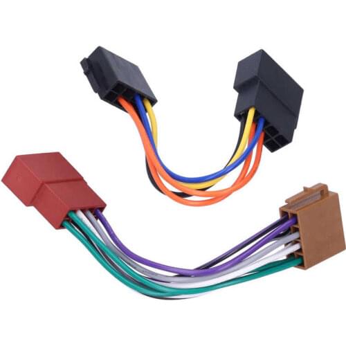 Adapters Sockets car port Car ISO Radio Wiring Harness Adapter Plug Stereo CD Player Cable Fit for Cabrio/Euro Van auto