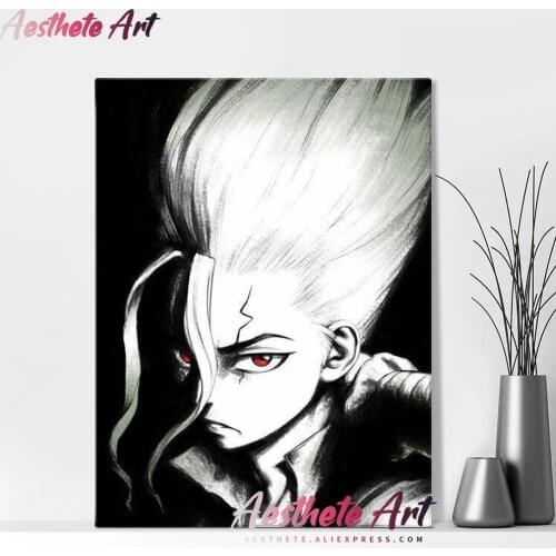 Anime Dr STONE Senku Ishigami Home Decor Canvas Painting Wall Pictures Living Room Manga Decoration Art Posters Prints