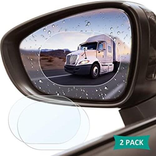 Anti Fog Car Sticker Car Mirror Window Clear Film Car Rearview Mirror Protective Film Waterproof 2 Pcs/Set