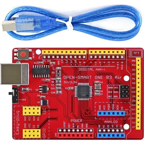 UNO R3 Air ATMEGA328P (CH340) Development Board with USB Cable for Arduino UNO R3 Easy-Plug TFT LCD /DS1307 RTC /TF card module