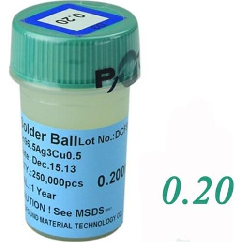 Lead-free 250k 0.2mm Solder Balls BGA Reballing Soldering Balls