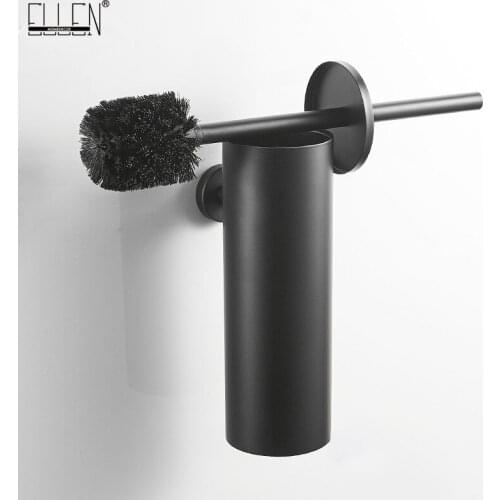 ELLEN Toilet Brush Holder Bathroom Cleaning Set Wall Black Bathroom Storage and Organization ML118