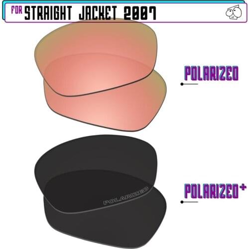 EZReplace Polarized Replacement Lenses for - Oakley Straight Jacket 2007 Sunglasses - BlackP Plus-RoseP
