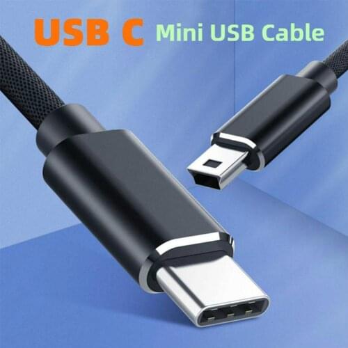 USB Type C To Mini USB Quick Charging Cable USB2.0 Mobile Phone Charger Data Transfer Cable For Samsung S20 Huawei P30 Xiaomi