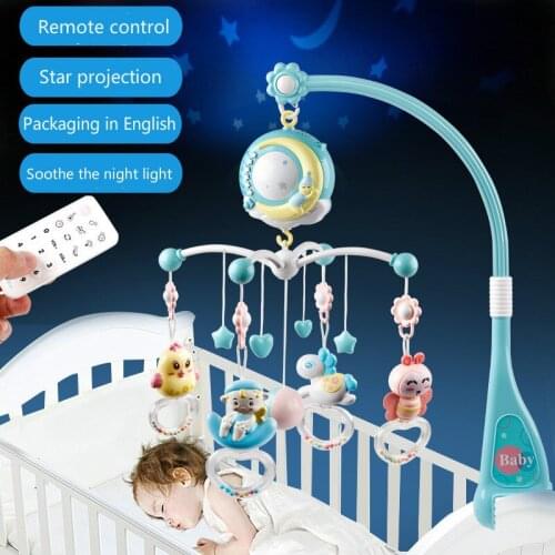 Baby Bed Ring Toys 0-18 Months Music Bedside Ring Projection Baby and Child Conciliation Toys