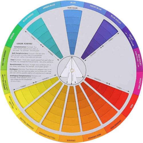 Tattoo Color Wheel Pigment Color Wheel Mixing Guide Tattoo Accessory (23cm Diameter) Tattoo Supplie