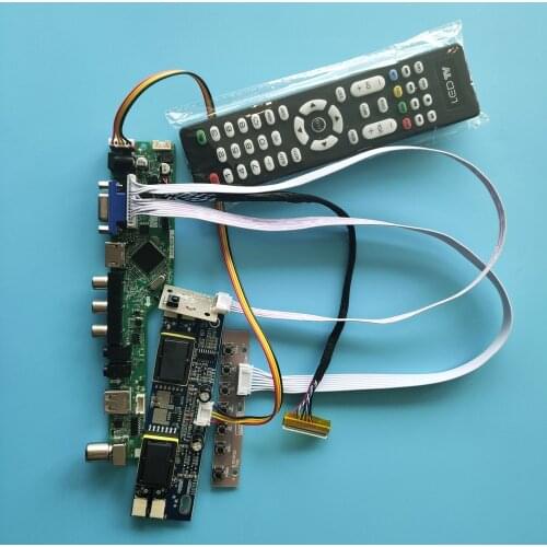 Kit for M170E5 1280x1024 Panel Monitor 4 lamps LED LCD TV USB HDMI-compatible VGA AV Display Audio Remote Controller Board 17"