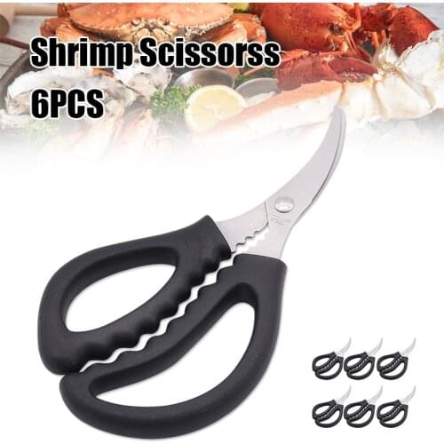 Kitchen Seafood Scissors Multifunctional Stainless Steel Shears Seafood Fish Crab Shrimp Lobster Scissors Peeling Tools TS1