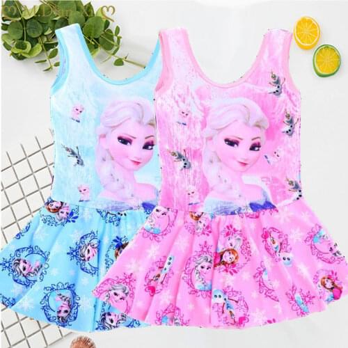 Girls' Swimsuit Cartoon Print Swimsuit 2021 New One-piece Childrens Swimsuit Girls Summer Swimsuit 2-10 Years Old