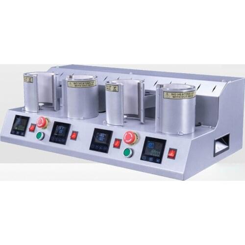 Sublimation Mug Press Machine Four Station Cup Heat Press Printer Press Machine Automatic Heat Printing Transfer Machine CR1910