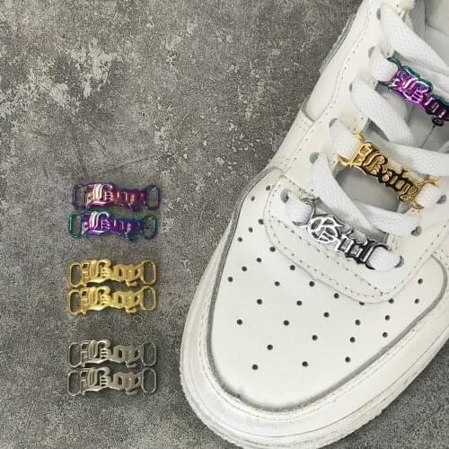 Baby Girl AF Shoelace Buckle Metal Shoelace Shoe Chamr Accessories Metal Shoelace Lock DIY Sports Shoe Kit Metal Shoelace Buckle