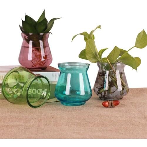 Mini Diy Home Decor Hydroponic Container Tabletop Glass Vases Modern Minimalist Fashion Ornaments Crafts Decorative Vases