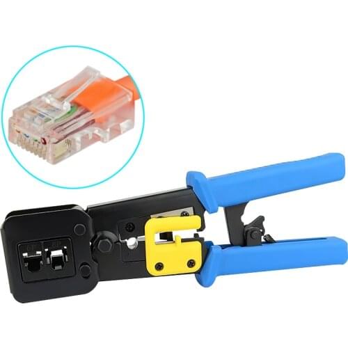 Multi-functional Network Tools RJ11 RJ45 6P 8P LAN Plier Cable Cutter Piercing Crystal Head Crimping Dual-purpose Pliers