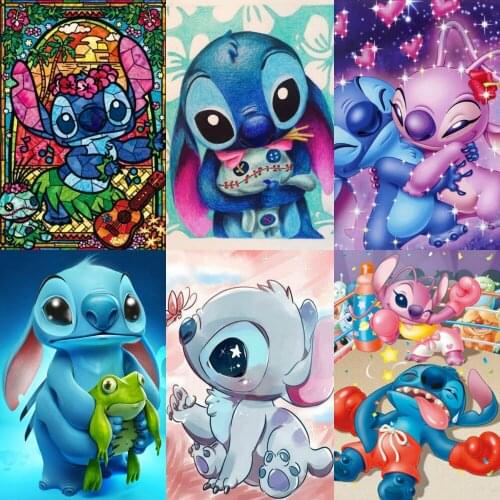 5D Diamond Painting Disney Stitch Lilo & Stitch Cross Stitch Kit Diamond Embroidery Cross Stitch Kits Mosaic Decoration Gift