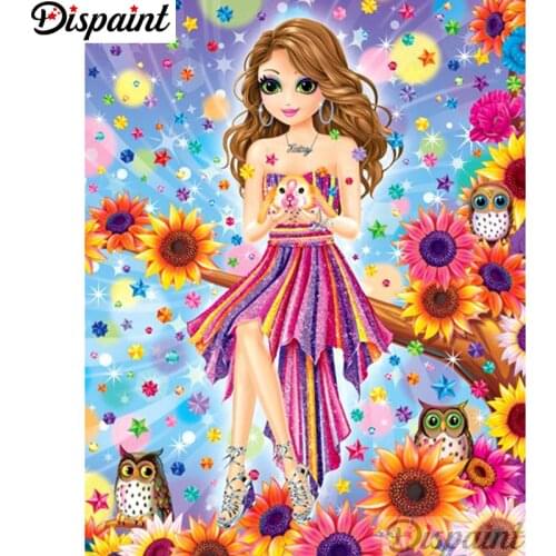 Dispaint Full Square/Round Drill 5D DIY Diamond Painting "Cartoon beauty" Embroidery Cross Stitch 3D Home Decor A12469