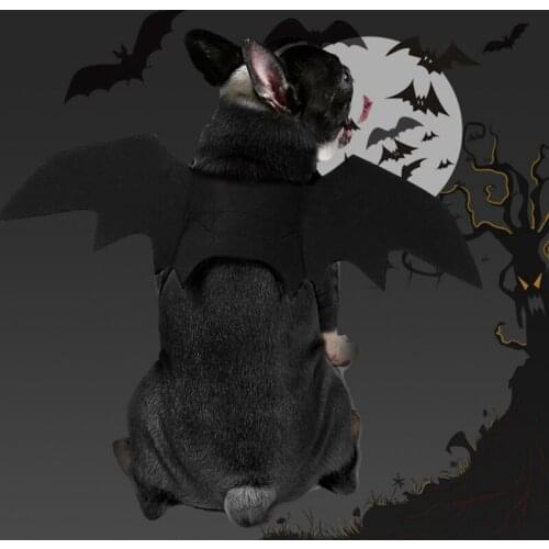 Pet Dog Cat Bat Wing Cosplay Clothes Halloween Bat Dress Outfit Wings Cool Puppy Cat Black Bat Dress Up Costume Party Clothing X