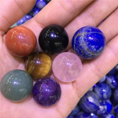 Natural rainbow quartz crystal sphere reiki meditation crystal decorated chakra healing collection