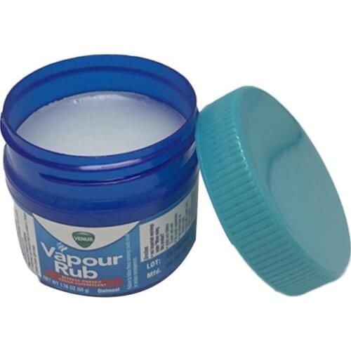 Vapour Rub White Cooling Balm Herbal Cream Refresh Ointment Cold Headache Muscle Aches Pain Relieving Essential Oil 50g