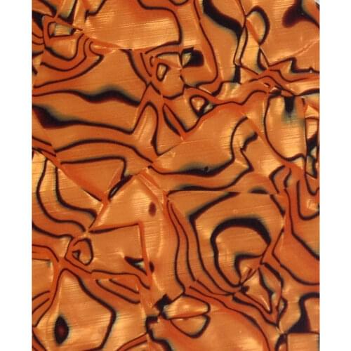 Pleroo Custom Guitar pickgaurd - DIY Acoustic Guitar Pick guard Blank sheets Guitar Parts, Orange Pearl Shell