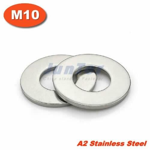 100pcs/lot DIN125 M10 Flat Washer A2 Stainless Steel