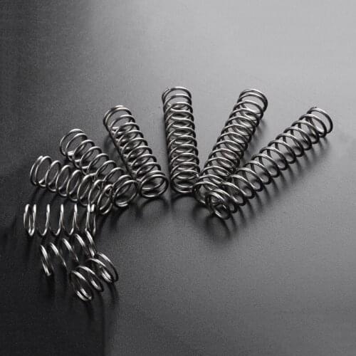 5pcs Spiral compression standard pressure spring steel wire diameter 3mm outside diameter20-40mm