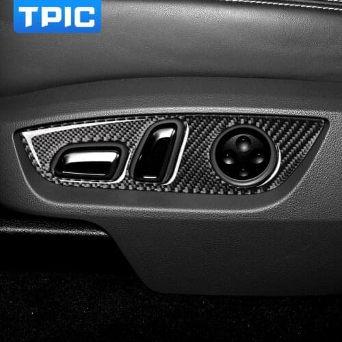 TPIC For Audi Q7 2008-2015 Carbon Fiber Memory Button Panel Trim Covers Car Stickers and Decals Interior Moulding Accessories