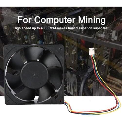4000 Rpm Fan Heat Dissipation Durable Metal Cavity Double Ball Bearings Electric Fan For Chassis Heat Dissipation CPU Radiator