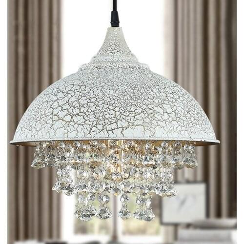 American Edison Loft Style Vintage Crystal Chandelier LED Light Fixtures Living Dining Room Iron Hanging Lamp Indoor Lighting