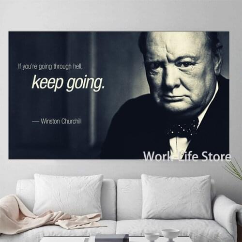 Winston Churchill Quote Canvas Prints Picture Modular Paintings For Living Room Poster On The Wall Home Decoration