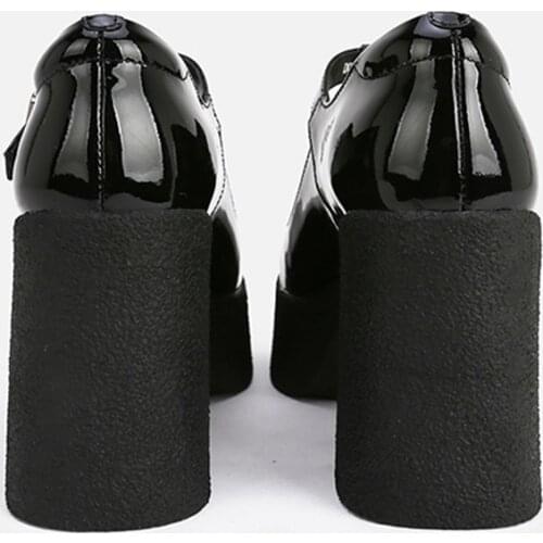 MUMANI Woman‘s 2021 New Spring Mary Janes Shoes Genuine Leather Platform Pumps Square Heel Shallow Buckle Strap Lady Footwear