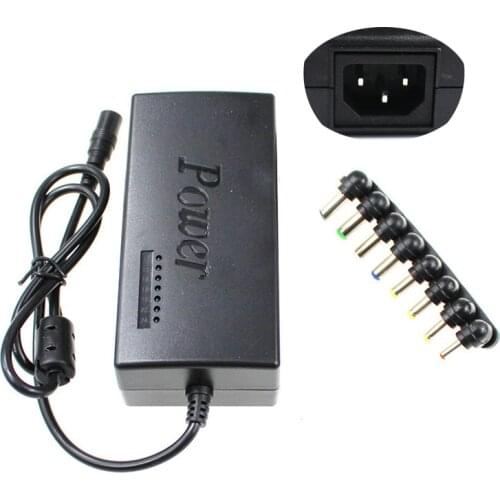 96W Laptop Adapter DC 12/15/16/18/19/20/24V 4.5A 5A Notebook Adjustable Power Supply Adapter Universal Charger Detachable Plugs