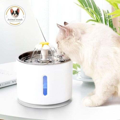 2.4L Automatic Cat Water Fountain Pet Drink Water Dispenser Electric USB Electric Pet Water Dispenser Quiet Drinker Auto Feeder