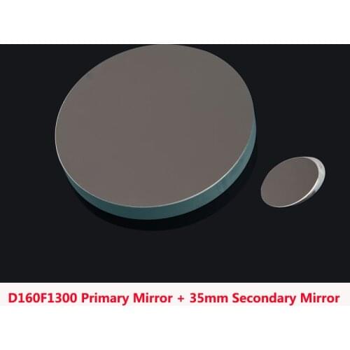 D160F1300 DIY Newtonian Reflective Professional Astronomical Telescope Accessories 1601300 Primary Mirror 35mm Secondary Mirror