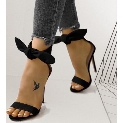 Fashionable Plus Size Women High Heels Sandals Bow Bag with Sandals Women European and American Light