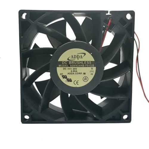New original brand ADDA Xiexi ad0924hb-f91ds 9038 9cm 24V 0.55a two-wire cooling fan