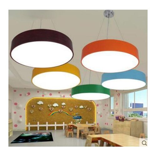 Modern minimalist color chandelier children kindergarten children 's clothing store creative personality led cartoon chandeliers