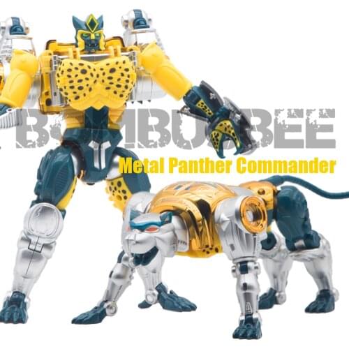 【IN STOCK】Action Figure Toy Transformation TransArt BWM-03 Metal Leopard Commander Transmetal Cheetor Robot Toy Children PVC