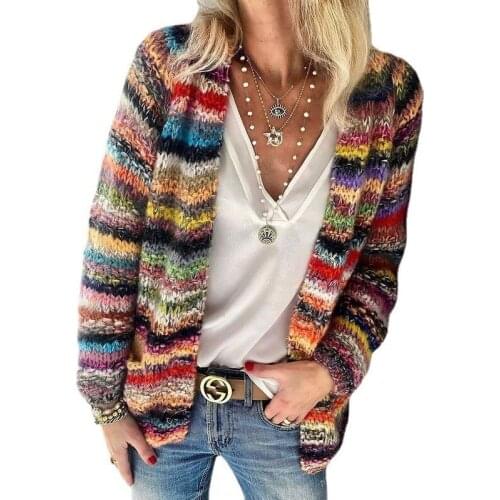 2021 spring sweater knitted cardigan thin coat loose coat female