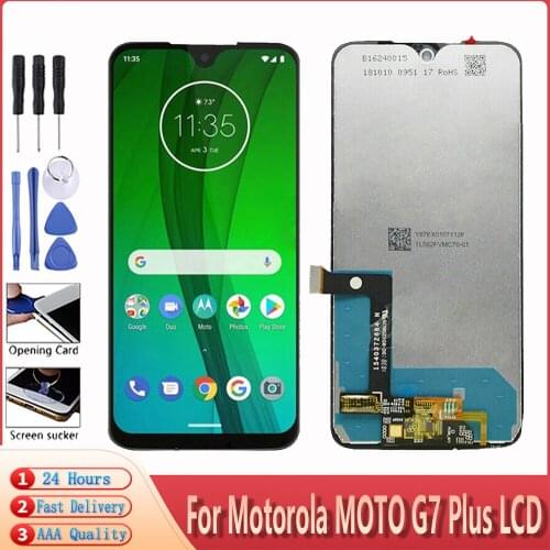 6.2" AAA Quality For Motorola Moto G7 Plus LCD Display Touch Screen Digitizer Replacement Display For Moto G7 XT1962 LCD